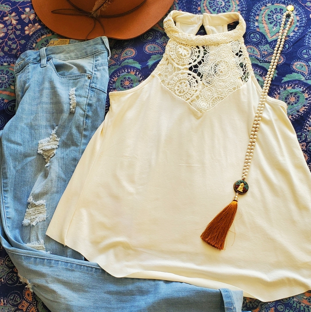 High neck top